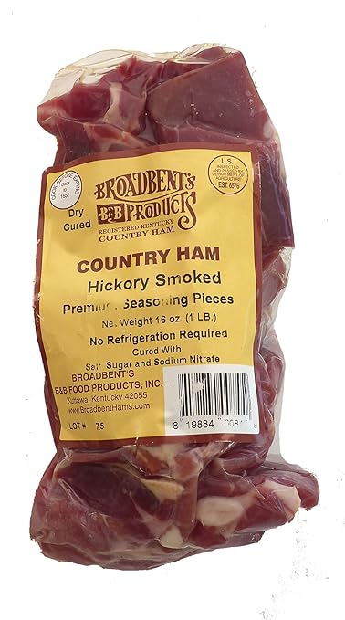 Country Ham Hickory Smoked Seasoning Pieces - Broadbent Farm