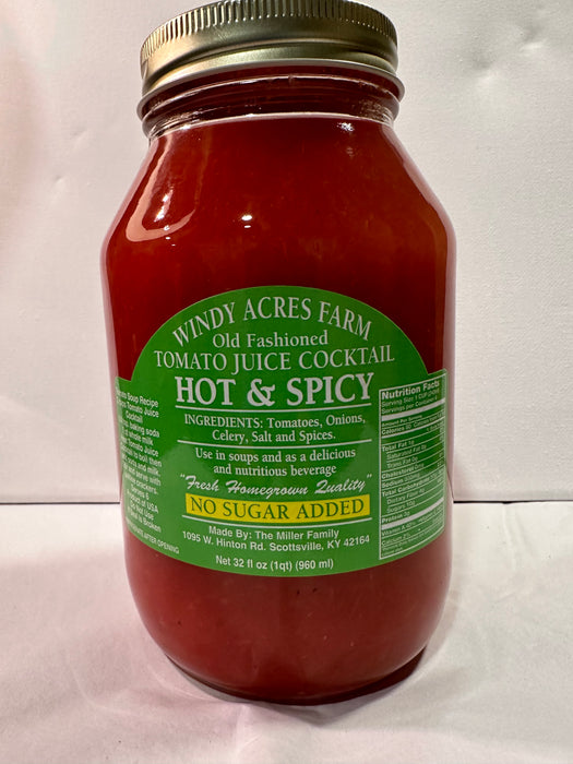 Tomato Juice (hot & spicy) - Windy Acres Farm