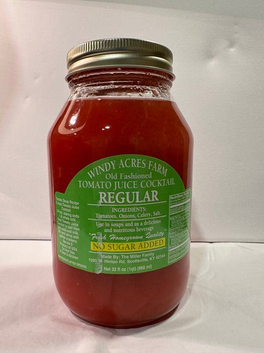 Tomato Juice (regular) - Windy Acres Farm